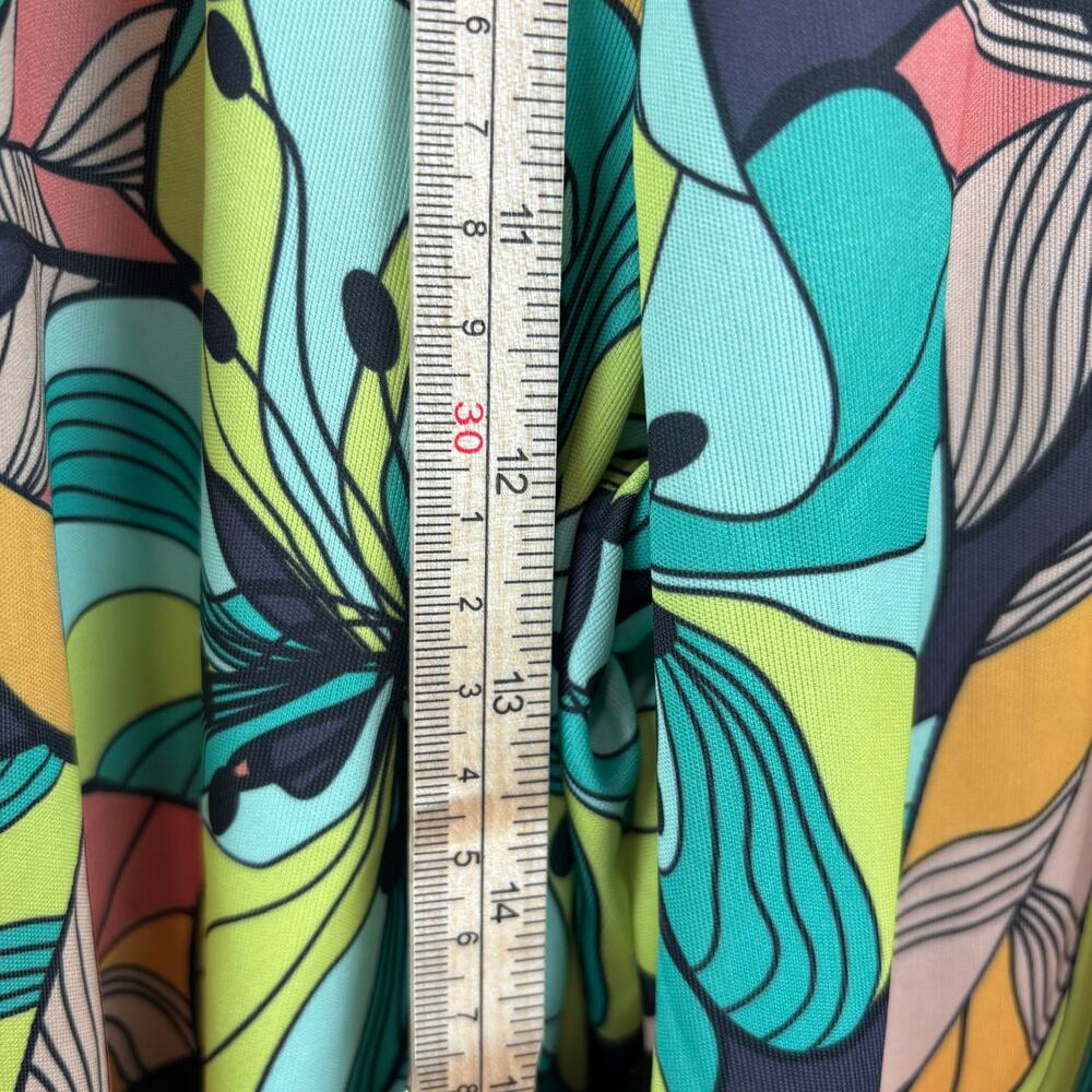 NWT Zara Palazzo Pants Bright Floral Retro Vacation Resortwear Tropical Paradise - Picture 5 of 7